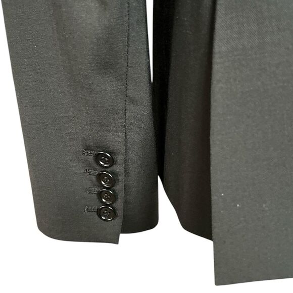 THEORY BLACK WOOL BLEND BLAZER WOMENS SIZE 8 CLASSIC PREPPY COAT! - Picture 6 of 9